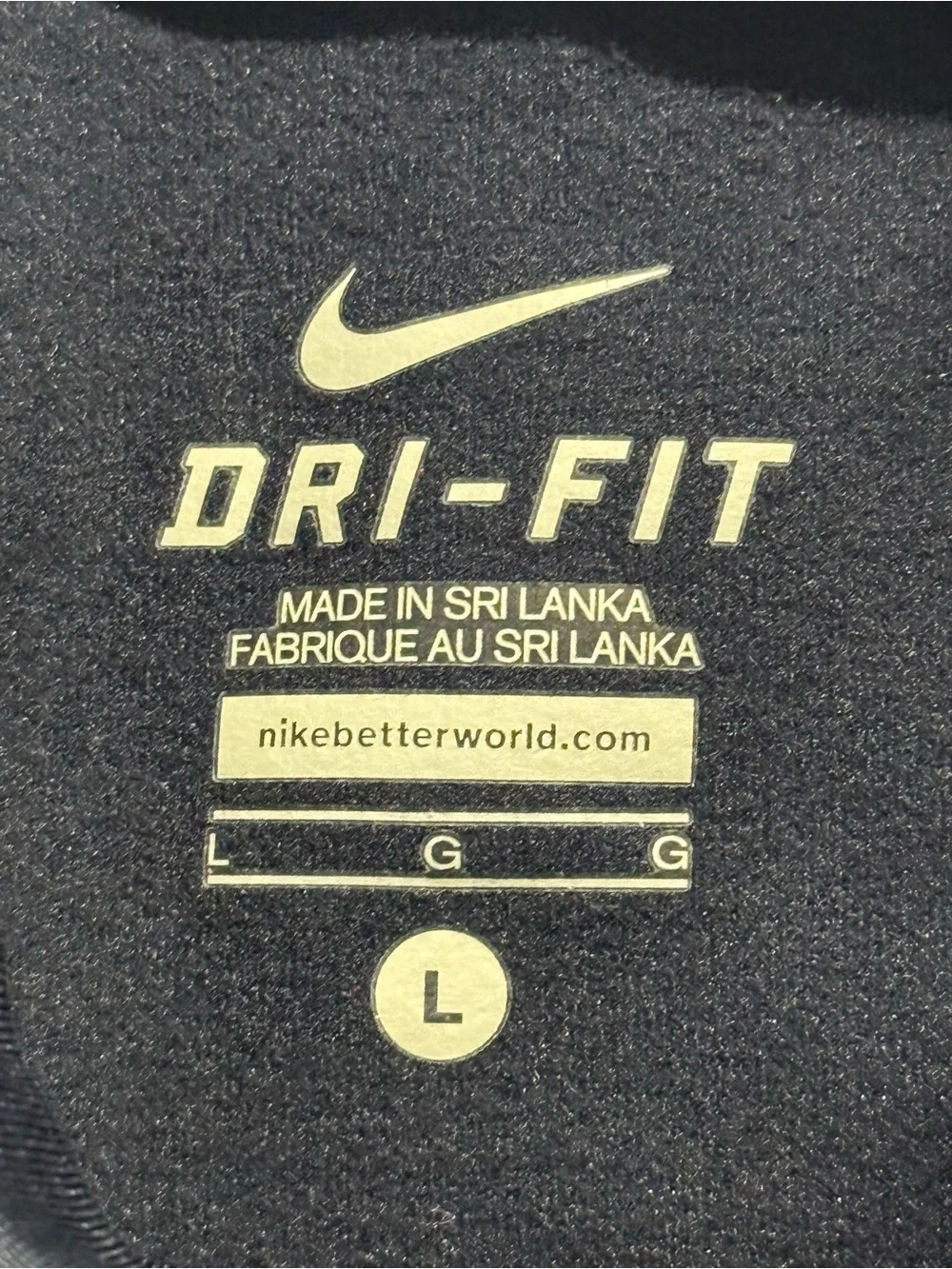 Nike Black Mock Neck Long-Sleeve Dri-FIT Tee in Navy blue
